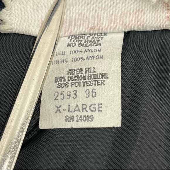 VTG 80s Puffer Vest Mens XL Blue Tan Two Tone Quilted Insulated Outdoors Snap - Picture 8 of 15